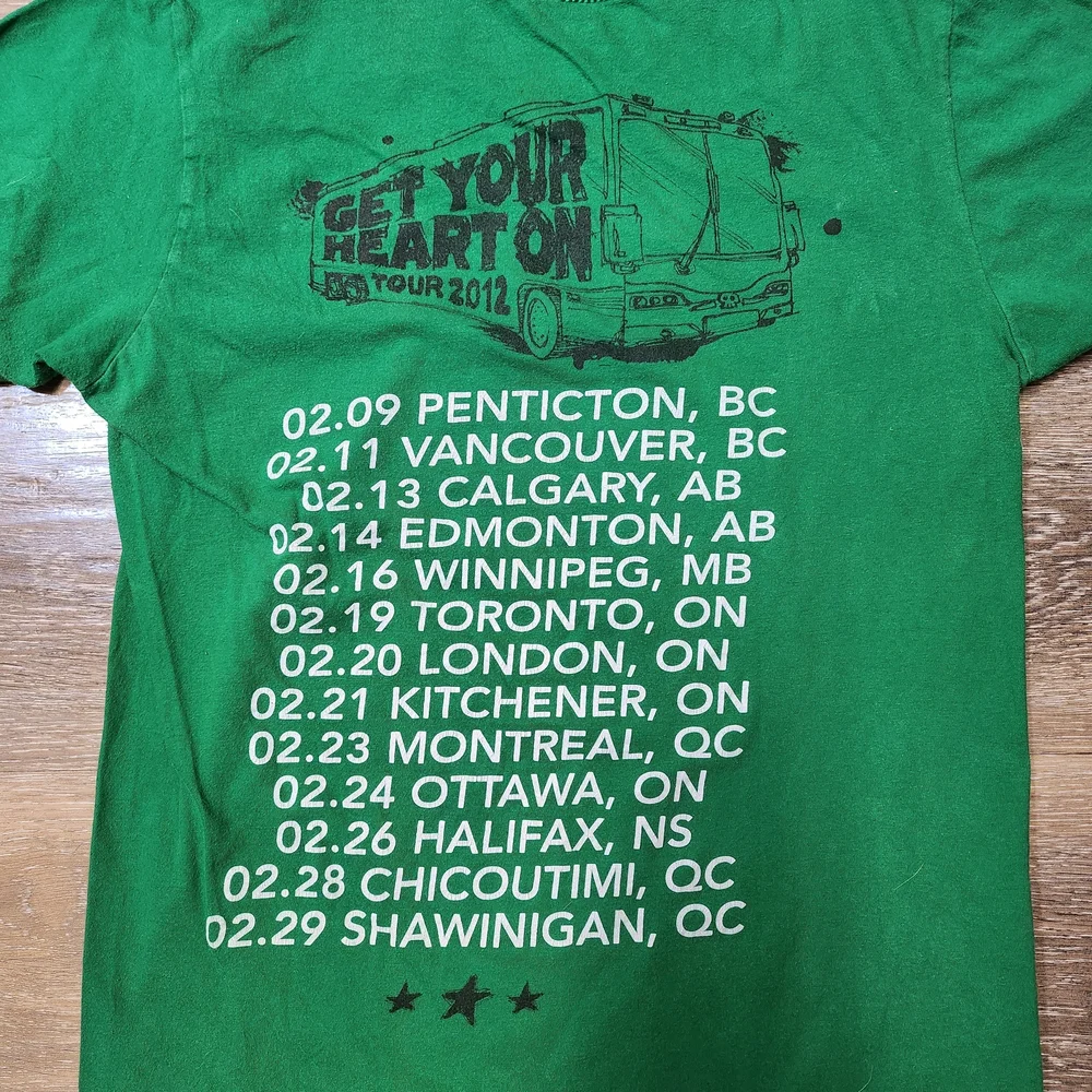 Simple Plan Band Tour Tee. Alstyle Green Graphic Tee Vintage 2012 - Picture 5 of 5